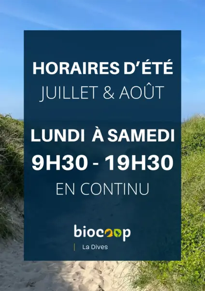 HORAIRES D'ÉTÉ